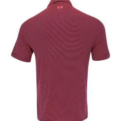 Under Armour T2 Green Bridge Stripe Shirt Polo Short Sleeve Golf Apparel