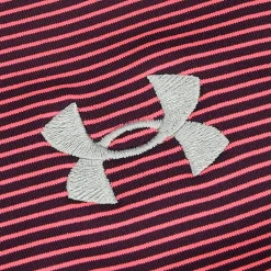 Under Armour T2 Green Bridge Stripe Shirt Polo Short Sleeve Golf Apparel
