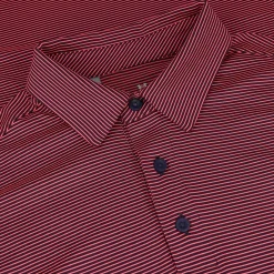 Under Armour T2 Green Bridge Stripe Shirt Polo Short Sleeve Golf Apparel