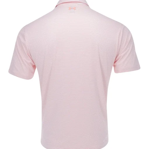 Under Armour T2 Green Bridge Stripe Shirt Polo Short Sleeve Golf Apparel