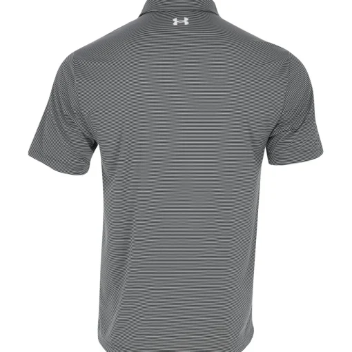 Under Armour T2 Green Bridge Stripe Shirt Polo Short Sleeve Golf Apparel
