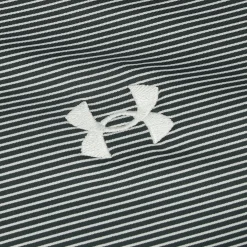 Under Armour T2 Green Bridge Stripe Shirt Polo Short Sleeve Golf Apparel