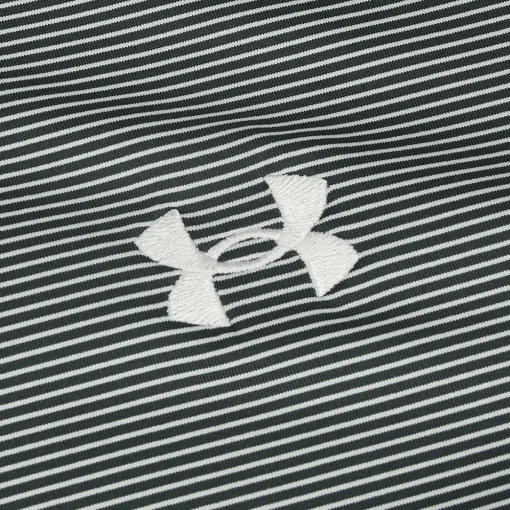 Under Armour T2 Green Bridge Stripe Shirt Polo Short Sleeve Golf Apparel