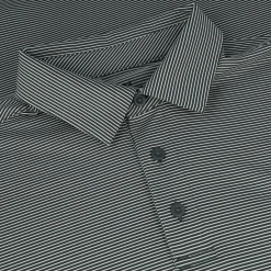 Under Armour T2 Green Bridge Stripe Shirt Polo Short Sleeve Golf Apparel