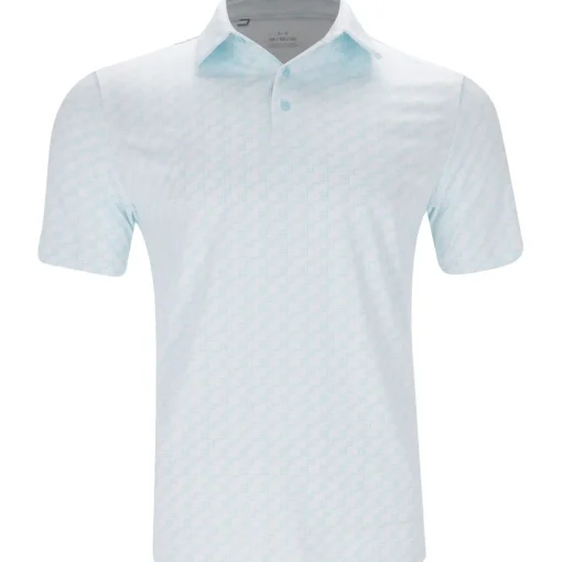 Under Armour UA Drive Clubhouse Grid Shirt Polo Short Sleeve Golf Apparel