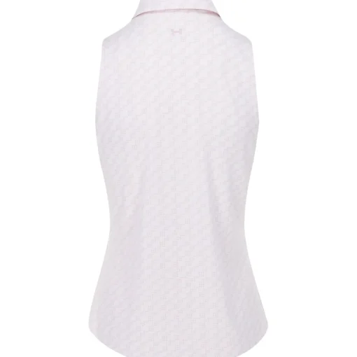 Under Armour UA Drive Clubhouse Grid Sleeveless Shirt Polo Short Sleeve Golf Apparel