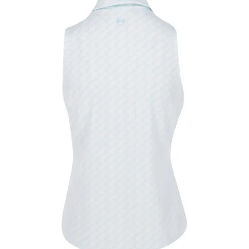Under Armour UA Drive Clubhouse Grid Sleeveless Shirt Polo Short Sleeve Golf Apparel