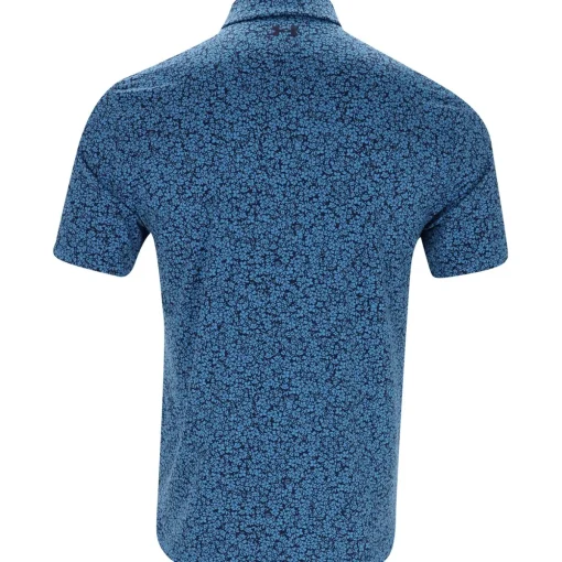 Under Armour UA Drive Gnome Print Shirt Polo Short Sleeve Golf Apparel