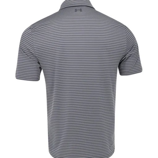 Under Armour UA Drive Groove Stripe Shirt Polo Short Sleeve Golf Apparel