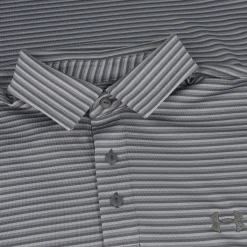 Under Armour UA Drive Groove Stripe Shirt Polo Short Sleeve Golf Apparel