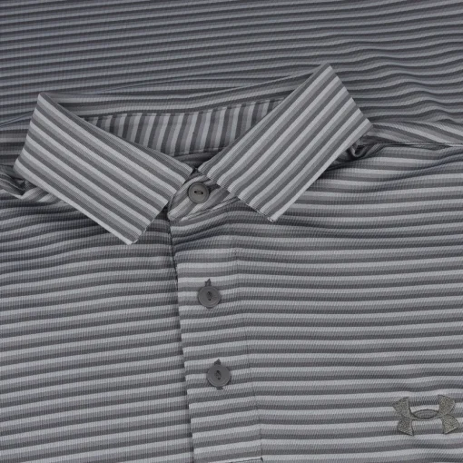 Under Armour UA Drive Groove Stripe Shirt Polo Short Sleeve Golf Apparel
