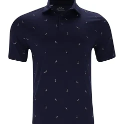 Under Armour UA Drive Quail Print Shirt Polo Short Sleeve Golf Apparel