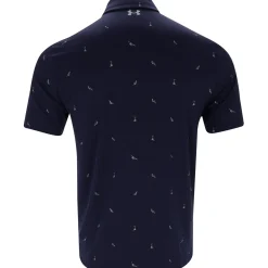 Under Armour UA Drive Quail Print Shirt Polo Short Sleeve Golf Apparel