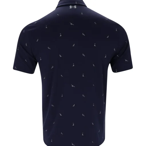 Under Armour UA Drive Quail Print Shirt Polo Short Sleeve Golf Apparel