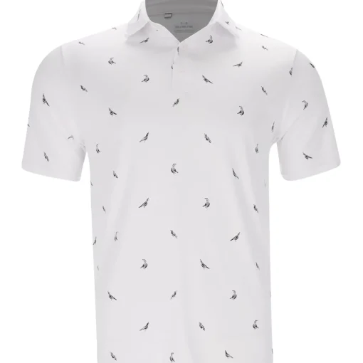 Under Armour UA Drive Quail Print Shirt Polo Short Sleeve Golf Apparel