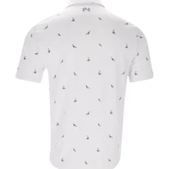 Under Armour UA Drive Quail Print Shirt Polo Short Sleeve Golf Apparel