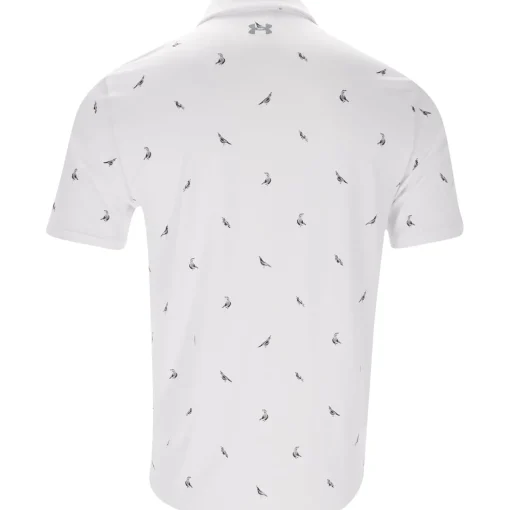 Under Armour UA Drive Quail Print Shirt Polo Short Sleeve Golf Apparel
