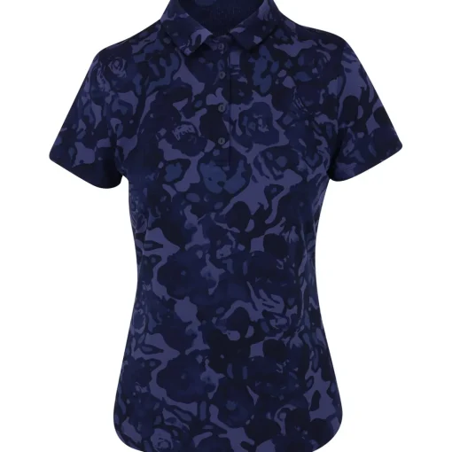 Under Armour UA Drive Rose Printed Shirt Polo Short Sleeve Golf Apparel
