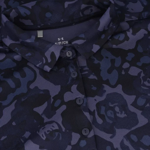 Under Armour UA Drive Rose Printed Shirt Polo Short Sleeve Golf Apparel