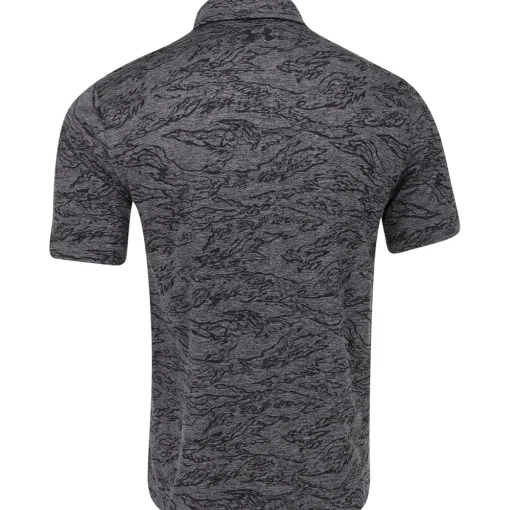 Under Armour UA Drive Tiger Jacquard Shirt Polo Short Sleeve Golf Apparel