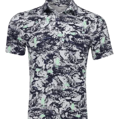 Under Armour UA Playoff 3.0 Into The Woods Print Shirt Polo Short Sleeve Golf Apparel