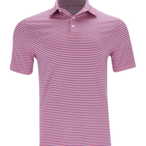 Under Armour UA Playoff Groove Stripe Shirt Polo Short Sleeve Golf Apparel