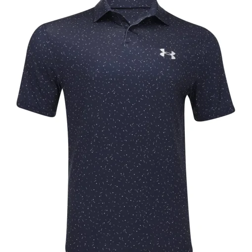 Under Armour UA T2 Green Motif Shirt Polo Short Sleeve Golf Apparel