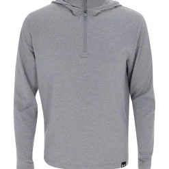 Under Armour UA Youth Aura Heather Hood Outerwear 1/4 Zip Golf Apparel