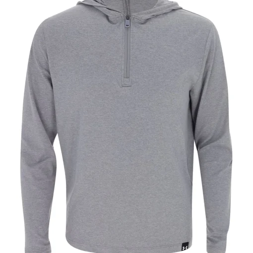 Under Armour UA Youth Aura Heather Hood Outerwear 1/4 Zip Golf Apparel