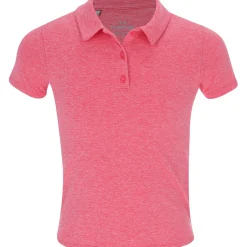 Under Armour UA Youth Girls Aura Heather Shirt Polo Short Sleeve Golf Apparel