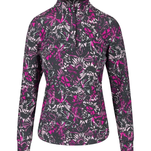 Under Armour Zinger Wild Fields Print 1/4 Zip Outerwear Pullover Golf Apparel