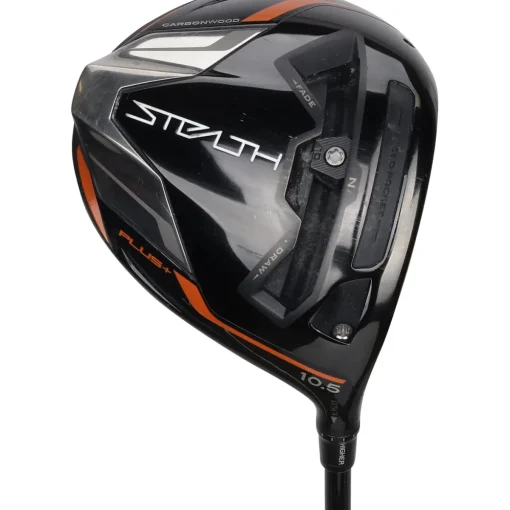 Used TaylorMade MYSTEALTH PLUS Black/Orange w/Orange Face Driver Golf Clubs