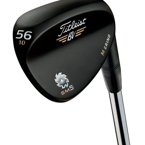 Used Titleist Vokey SM5 Raw Black S Grind Left Handed Wedge Golf Clubs